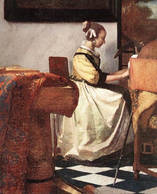 VERMEER VAN DELFT, Jan The Concert (detail) rey oil painting picture